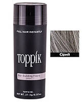 Кератиновый загуститель для волос Toppik (для маскировки залысин) 27,5г Серый (Gray)