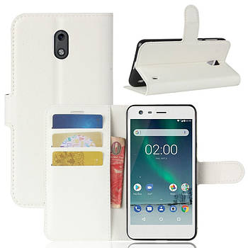 Чохол-книжка Litchie Wallet для Nokia 2 Білий