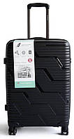 Пластиковый средний чемодан из поликарбоната 65L Horoso черный