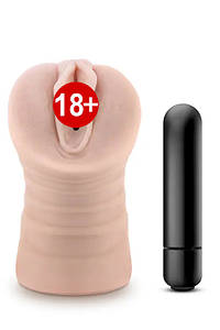Мастурбатор-вагіна з вібрацією Blush M For Men тілесний