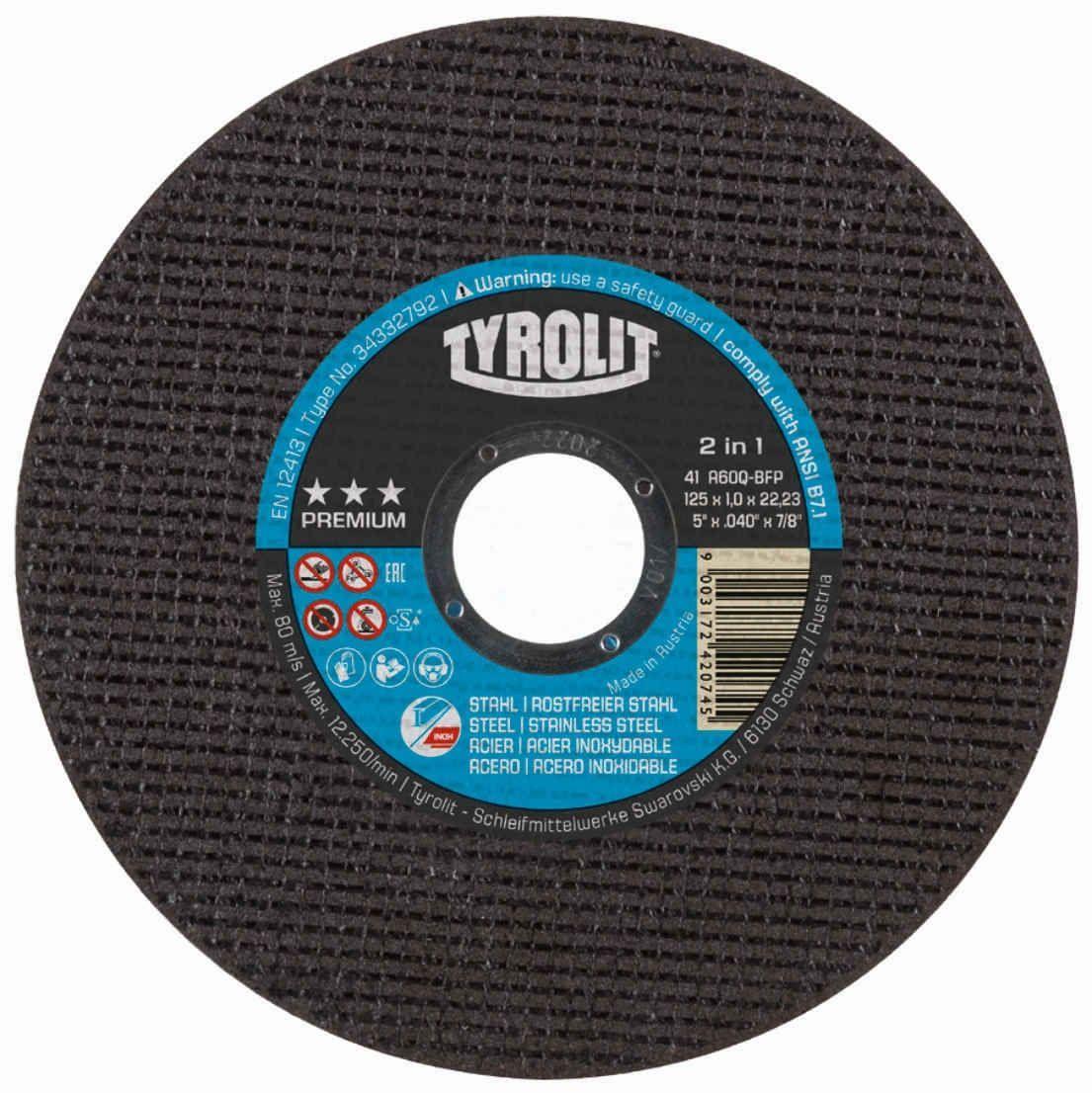 Відрізний диск Tyrolit Premium Long Life 125x1.0