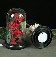 Вічна троянда в колбі 20 см з LED-підсвіткою Rose of Love Романтичний нічник троянда