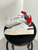 Женские кроссовки Adidas Stan Smith Bonega White Red белого цвета