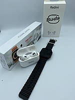 Смарт-часы Smart Watch T800 ULTRA Max 49+беспроводные наушники и магнитный ремешок