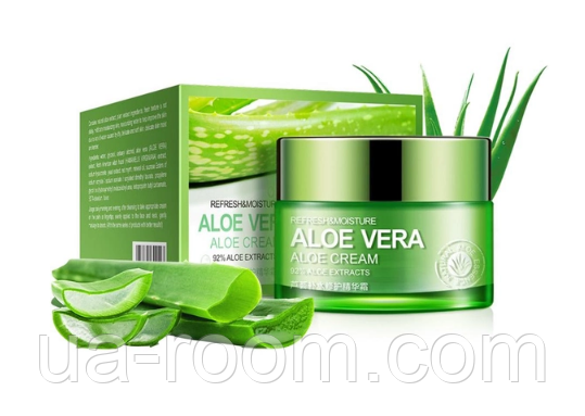Крем для лица BIOAQUA Aloe Vera 92% успокаивающий и увлажняющий, 50 г.