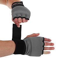 Боксерские перчатки-бинты внутренние Zelart серые BO-8663: Gsport L