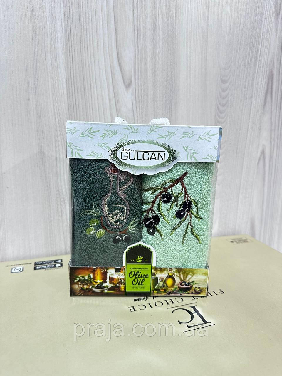 Набір махрових кухонних рушників "Gulcan" (2шт - 30*50) коробка