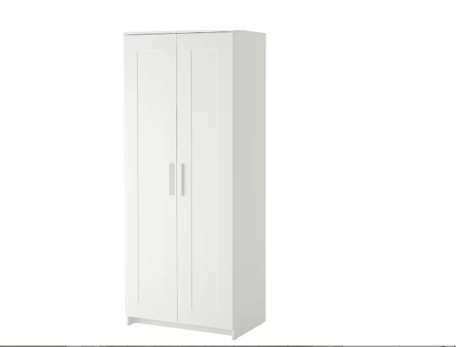 BRIMNES Шафа 2-дверна, біла,78х190 см