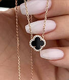 Кольє срібне з оніксом д.10, позолота, фото 3