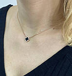 Кольє срібне з оніксом д.10, позолота, фото 4