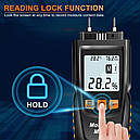 Вологомір деревини Benetech GM610 ( 5 до 70%) 2 голки з вибором типу деревини (4 режиму для 28 порід), АТС, фото 6