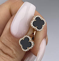 Срібні сережки в позолоті д.10