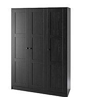 RAKKESTAD Шкаф/3 двер., черно-коричневый, 117х176 см 704.537.62