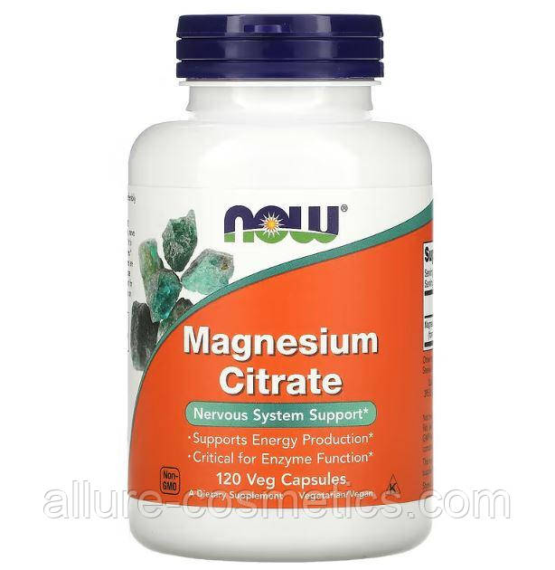 Цитрат магнію Now Foods Magnesium Citrate 120 вегетаріанських капсул