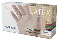 Рукавички латексні неопудрені MedTouch 100 шт. ( Розмір - L ) 100 шт.