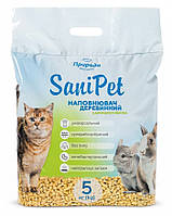 Древесный наполнитель для туалета кошек Природа Sani Pet «Яблоко» 5 кг