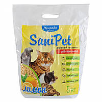 Древесный наполнитель для туалета кошек Природа Sani Pet «Лимон» 5 кг