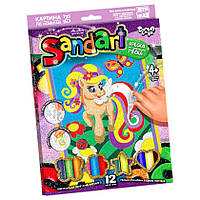 Набор для творчества "SandArt" Danko Toys SA-01 фреска из песка Пони 1, World-of-Toys