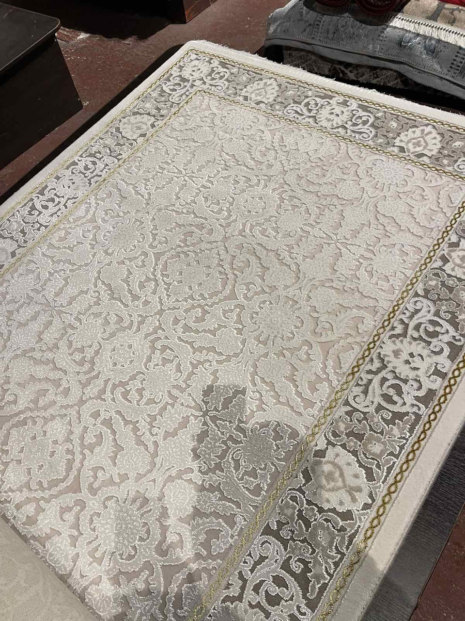 Акриловий килим RUYA 1-665 кремовый з рожевим, фото 1