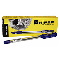 Ручка шариковая "Fine Tip" масляная, 0,7 мм, синяя, ТМ Hiper
