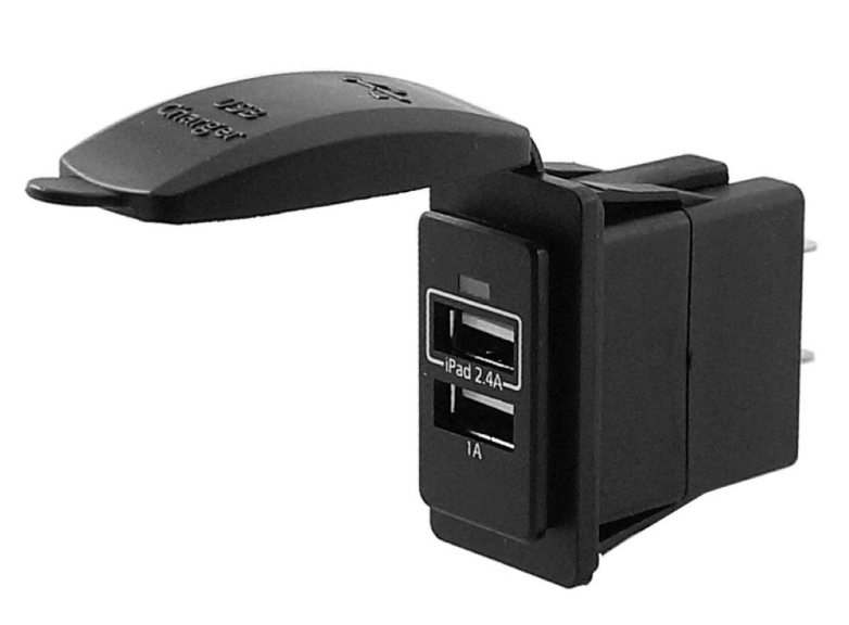 Зарядний пристрій для перемикача USB 2.4 A + 1 A