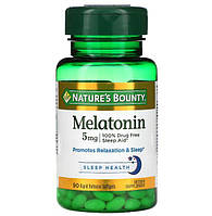 Мелатонін Nature's Bounty Melatonin 5mg 90 шт. рослинних капсул