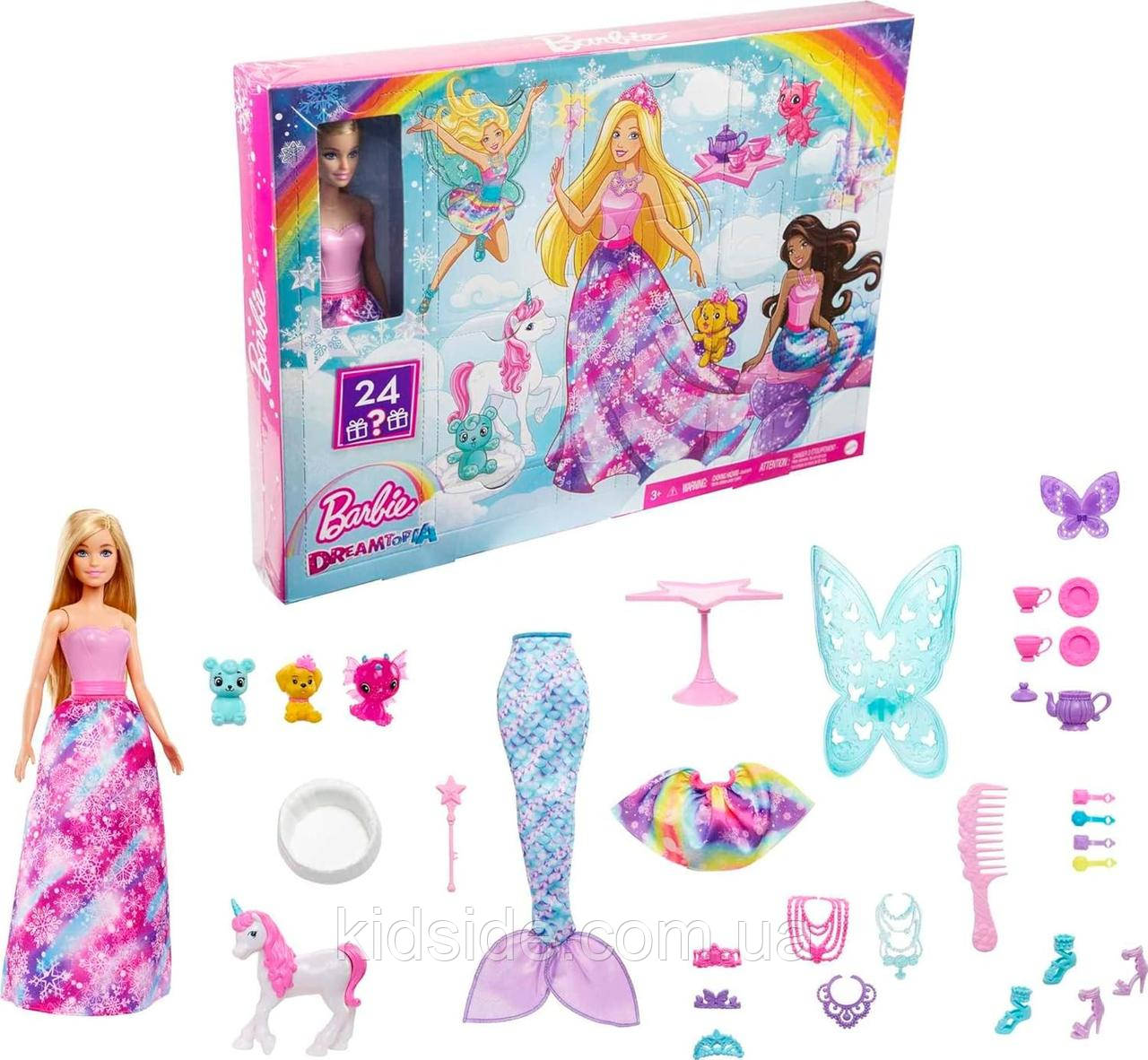 Barbie Dreamtopia Advent Calendar HGM66 Лялька Барбі Дрімтопія Адвент-календар