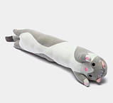 М'яка іграшка 125 см для обіймання довгий кіт батон подушка, іграшка-обіймашка для сну Різні кольори, фото 7