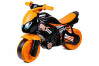 Детская каталка толокар Мотоцикл черно-оранжевый 5767 ТЕХНОК