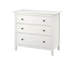 HEMNES Комод, 3 шухляди, біла морилка,108х96 см 804.247.45