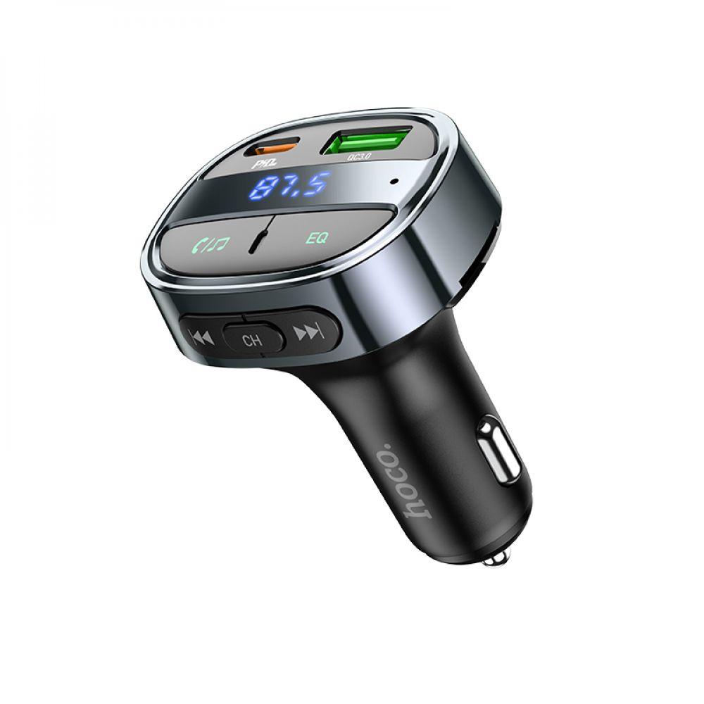 Модулятор Hoco E70 PD30W+QC3.0 car BT FM transmitter Цвет Черный - фото 2 - id-p2046313978