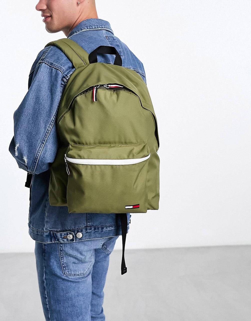 Стильний рюкзак Tommy Hilfiger на блискавці 1159794174 (Зелений, One Size)