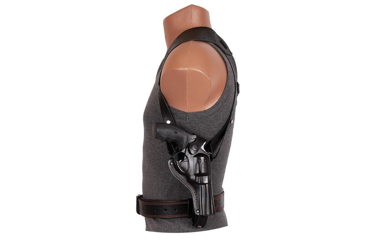 Кобура Револьвера 4 оперативна + поясна формована шкіра, чорна SAG
