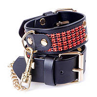 Наручники із кристалами Fetish B Handcuffs with cristals Red