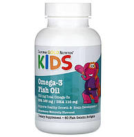 Рыбий жир с омега-3 для детей California Gold Nutrition Kid's Multi 60 жевательных таблеток