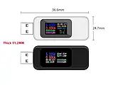 KWS-MX18  Цифровий USB тестер вольтметр - амперметр ватметр. Діапазон виміру 0-30В 5А, фото 3