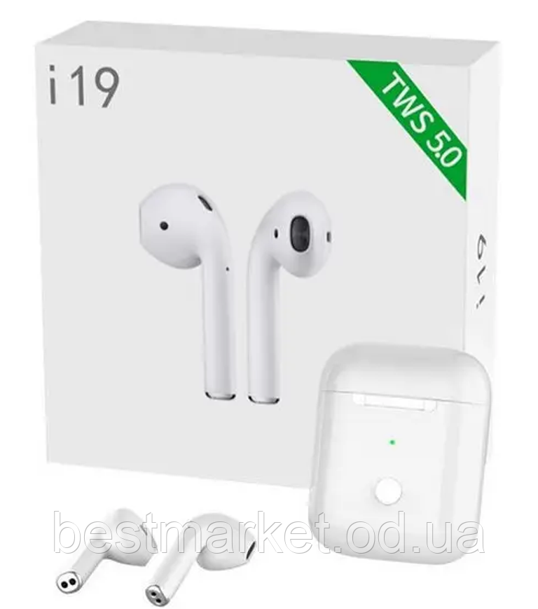 Бездротові Bluetooth Навушники в Кейсі i19 TWS