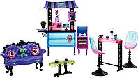 Игровой набор Monster High The Coffin Bean, кафе с двумя домашними животными, жуткая мебель