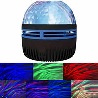 Диско шар 7 цветов с пультом полярный ночник USB