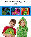 Дитяча толстовка плед худі з капюшоном і плюшевою іграшкою Huggle PETS 130-150 см Рожевий One Size, фото 4