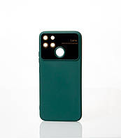 Чехол Realme Narzo 50A с защитой камеры темно-зеленый (реалми нарзо 50а)