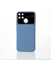 Чехол Realme Narzo 50A с защитой камеры серо-синый (реалми нарзо 50а)