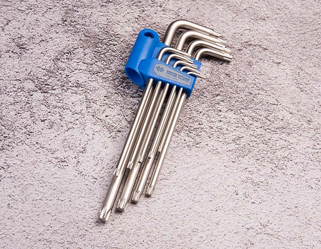 Набір Torx Т10-Т50 Г-подібних екстра довгих 9шт King Tony 20319PR, фото 1