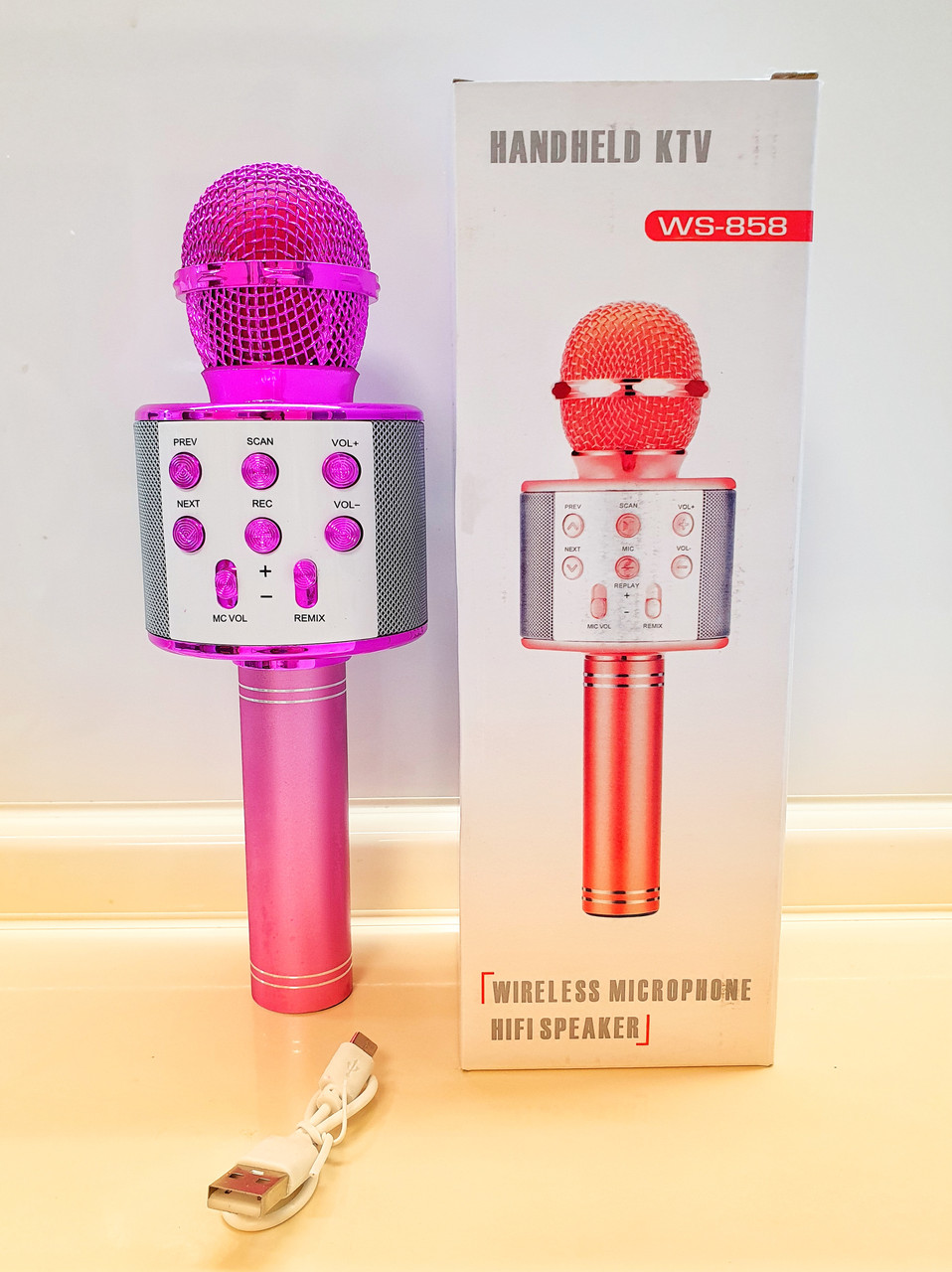 Мікрофон — вараоке рожевий, фото 1