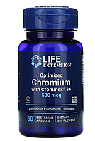 Life Extension, Optimized Chromium with Crominex 3+, хром, 500 мкг, 60 растительных капсул