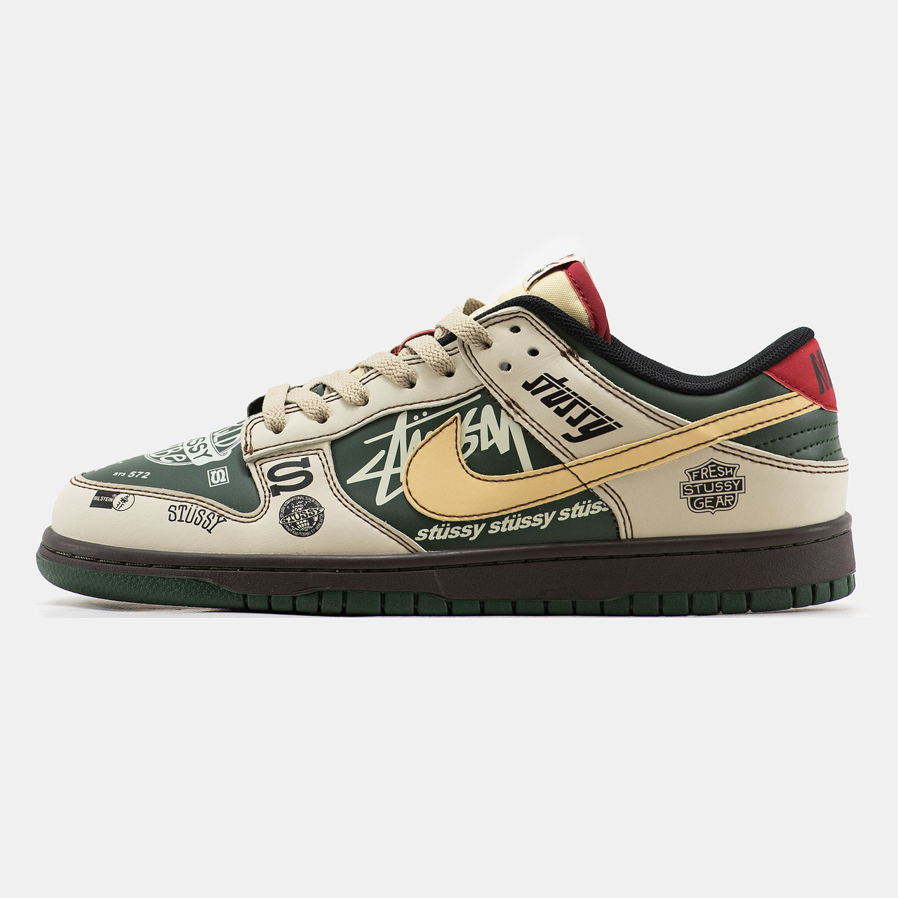 Мужские кроссовки Nike SB Dunk Low x Stussy "BMW M3", кожаные кроссовки ...