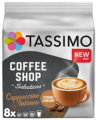 ДЕФОРМАЦІЯ УПАКОВКИ!  Кава в капсулах Тассимо - Tassimo Cappuccino Intenso (8 порцій)