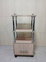 Візок косметологічний 300x400x810 мм з ящиком та ручками