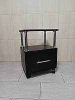 Візок косметологічний 300x400x550 мм з ящиком, Чорний