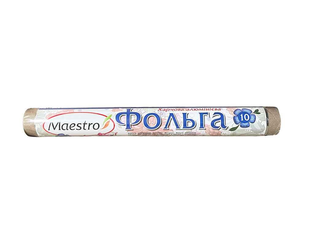 Фольга алюмінієва харчова для запікання 10м ТМ Maestro BP